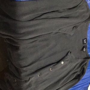 The GAP grey cardigan sweater.